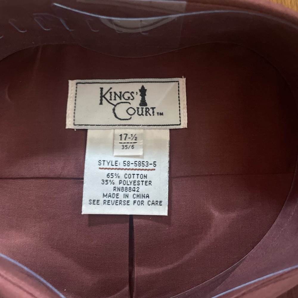 Men's Dress Shirt - Burgundy 17 1/2 tall